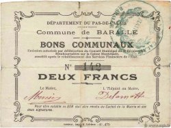 2 Francs FRANCE regionalismo e varie Baralle 1915 JP.62-0094 BB