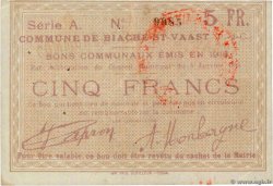 5 Francs FRANCE régionalisme et divers Biache-St-Vaast 1915 JP.62-0111 TTB