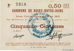 50 Centimes FRANCE Regionalismus und verschiedenen Boiry-Notre-Dame 1915 JP.62-0162 VZ