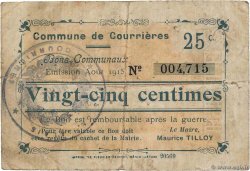 25 Centimes FRANCE regionalism and miscellaneous Courrieres 1915 JP.62-0324 F