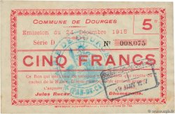 5 Francs FRANCE regionalismo e varie Dourges 1915 JP.62-0406 SPL