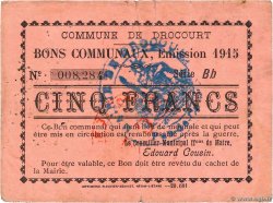 5 Francs FRANCE regionalismo y varios Drocourt 1915 JP.62-0461
