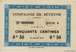 50 Centimes FRANCE regionalismo e varie Bethune 1917 JP.62-0647 SPL