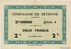 2 Francs Numéro radar FRANCE regionalism and various Bethune 1917 JP.62-0650