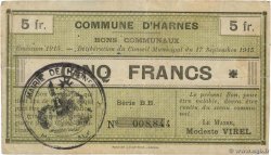 5 Francs FRANCE Regionalismus und verschiedenen Harnes 1915 JP.62-0691 SS