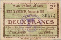 2 Francs FRANCE regionalism and various Henin-Lietard 1915 JP.62-0731