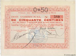 50 Centimes FRANCE regionalismo y varios Montreuil-Sur-Mer 1914 JP.62-0968 EBC