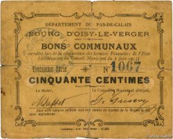 50 Centimes FRANCE Regionalismus und verschiedenen Oisy-Le-Verger 1915 JP.62-1088