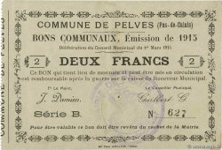 2 Francs FRANCE Regionalismus und verschiedenen Pelves 1915 JP.62-1120