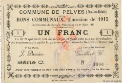 1 Franc FRANCE regionalism and various Pelves 1915 JP.62-1124