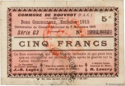 5 Francs FRANCE regionalism and miscellaneous Rouvroy 1915 JP.62-1203 VF