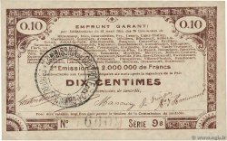 10 Centimes FRANCE regionalism and miscellaneous 70 Communes 1915 JP.62-0067 XF
