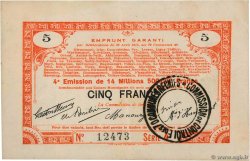 5 Francs FRANCE Regionalismus und verschiedenen 70 Communes 1915 JP.62-0081