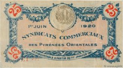 25 Centimes FRANCE regionalismo y varios Pyrénées-Orientales 1920 JP.66-74 MBC