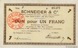 1 Franc FRANCE regionalismo e varie Le Creusot 1914 JP.71-05