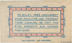 25 Centimes FRANCE regionalismo e varie Sallanches 1916 JP.74-39 BB