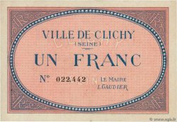 1 Franc FRANCE régionalisme et divers Clichy 1914 JP.75-282