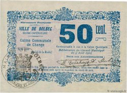 50 Centimes FRANCE regionalism and various Bolbec 1914 JP.76-012 AU