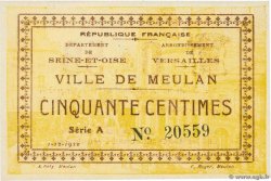 50 Centimes FRANCE regionalism and various Meulan 1920 JP.78-39 XF