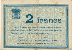 2 Francs FRANCE Regionalismus und verschiedenen Meulan 1920 JP.78-41 SS