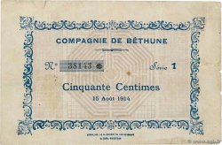 50 Centimes FRANCE régionalisme et divers Bethune 1914 JP.62-0633 TTB