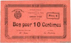 10 Centimes FRANCE regionalismo y varios Albi 1916 JP.81-16 FDC