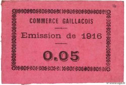 5 Centimes FRANCE regionalism and miscellaneous Gaillac 1916 JP.81-66 VF