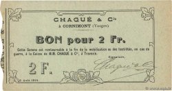 2 Francs FRANCE Regionalismus und verschiedenen Cornimont 1914 JP.88-034 VZ