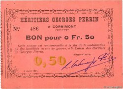 50 Centimes FRANCE Regionalismus und verschiedenen Cornimont 1914 JP.88-044 SS