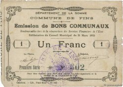 1 Franc FRANCE Regionalismus und verschiedenen Fins 1915 JP.80-210 S
