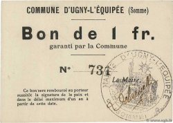 1 Franc FRANCE regionalism and miscellaneous Ugny-l