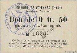 50 Centimes FRANCE regionalism and various Voyennes 1914 JP.80-630 XF