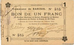 1 Franc FRANCE Regionalismus und verschiedenen Barisis 1915 JP.02-0107 VZ