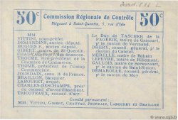 50 Centimes FRANCE régionalisme et divers Beaurevoir 1914 JP.02-0154 SPL