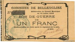1 Franc FRANCE regionalism and various Bellenglise 1915 JP.02-0181 XF