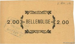 2 Francs FRANCE régionalisme et divers Bellenglise 1915 JP.02-0182 SUP