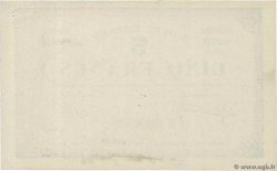 5 Francs FRANCE Regionalismus und verschiedenen Buironfosse 1915 JP.02-0387 SS