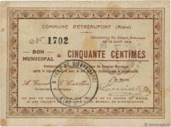 50 Centimes FRANCE Regionalismus und verschiedenen Etreaupont 1915 JP.02-0739 SS
