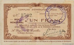 1 Franc FRANCE Regionalismus und verschiedenen Etreaupont 1915 JP.02-0740 VZ