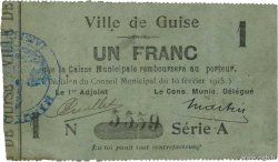 1 Franc FRANCE régionalisme et divers Guise 1915 JP.02-1107 TTB