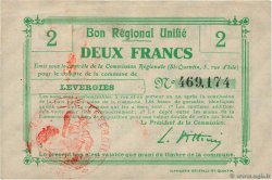 2 Francs FRANCE regionalism and miscellaneous Levergies 1914 JP.02-1376 VF