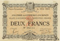 2 Francs FRANCE regionalism and miscellaneous Avignon 1915 JP.018.08 AU