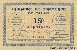 50 Centimes FRANCE regionalism and various Calais 1914 JP.036.01 XF+