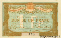 1 Franc FRANCE Regionalismus und verschiedenen Le Tréport 1915 JP.071.06 fST+