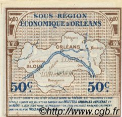 50 Centimes FRANCE regionalismo y varios Orléans et Blois 1920 JP.096.01 FDC