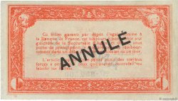 1 Franc Annulé FRANCE regionalism and miscellaneous Agen 1914 JP.002.04 XF+