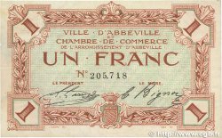 1 Franc FRANCE regionalismo y varios Abbeville 1920 JP.001.03