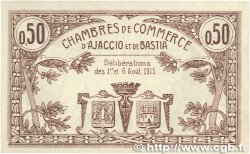 50 Centimes FRANCE regionalismo e varie Ajaccio et Bastia 1915 JP.003.01 q.FDC