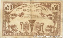 50 Centimes FRANCE regionalismo y varios Ajaccio et Bastia 1915 JP.003.03 BC