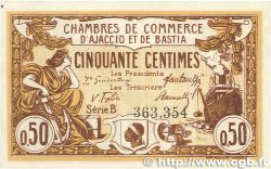 50 Centimes FRANCE regionalism and various Ajaccio et Bastia 1917 JP.003.06